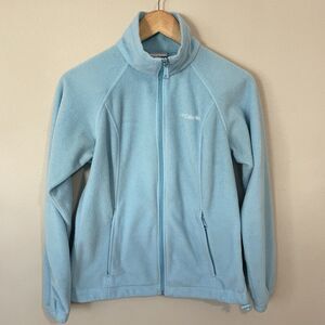 Columbia Sportswear Fleece Jacket Womens Small Blue Full Zip Pockets Warm